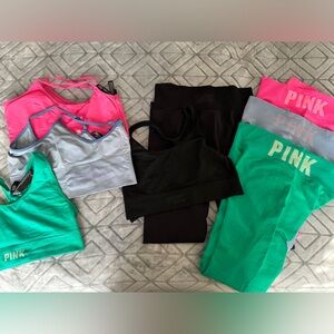 PINK legging and sports bra set bundle